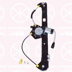 Window Regulator, OE-type, with electric motor, Electric, Left Rear, Number of pins: 2, 51 35 7 125 059 (BMW), 51 35 8 254 913 (BMW)