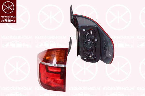 Tail Light Assembly, Left, Outer section, LED, P21W, W16W, with bulb holder, 63 21 7 227 789 (BMW)