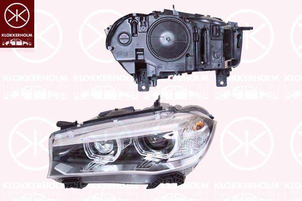 Headlight, Left, Illuminance [lx]: 17.5, Bi-Xenon, with dynamic bending light, without control unit for Xenon, AL, 63 11 7 317 105 (BMW), 63117317105 (BMW)