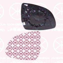 Mirror Glass, exterior mirror, Right, without automatic dimming, Heatable, Number of pins: 2, Aspherical, 51 16 7 291 220 (BMW), 51167459240 (BMW), 51169491780 (BMW)