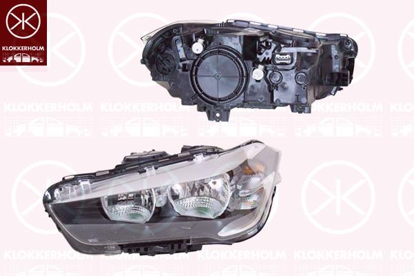 Headlight, Right, Illuminance [lx]: 20, H7/H7, with motor for headlamp levelling, Valeo, 63 11 7 346 534 (BMW), 7346534 (BMW)