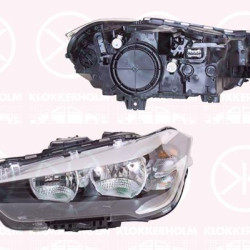 Headlight, Right, Illuminance [lx]: 20, H7/H7, with motor for headlamp levelling, Valeo, 63 11 7 346 534 (BMW), 7346534 (BMW)