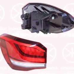 Tail Light Assembly, Right, Outer section, for vehicles with LED headlights, LED, with bulb holder, P21W, OLSA, 63 21 7 477 714 (BMW), 63217477714 (BMW)