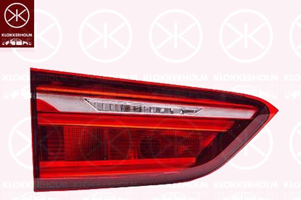 Tail Light Assembly, Left, Inner Section, for vehicles with LED headlights, LED, with bulb holder, OLSA, 63212710635 (BMW), 63217350697 (BMW)