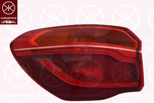 Tail Light Assembly, Left, Outer section, with bulb holder, P21W, OLSA, 63217350711 (BMW), 63217488541 (BMW)