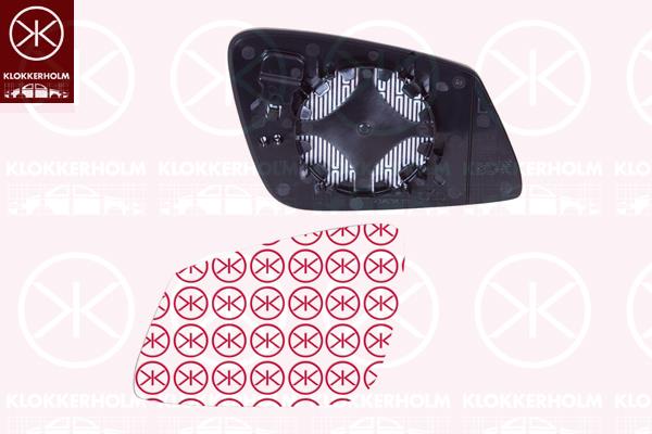 Mirror Glass, exterior mirror, Right, Heatable, Convex, 51167377976 (BMW), 51167452190 (BMW), 7377976 (BMW)