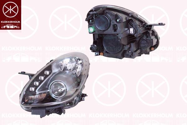 Headlight, Left, Illuminance [lx]: 20, H7/H1, Housing Colour: black, with motor for headlamp levelling, AL, 0000050526808 (ALFAROME), 0000050526809 (ALFAROME), 000050520219 (ALFAROME), 0000050530891 (ALFAROME), 0000050546571 (ALFAROME), 0000050553077 (ALFAROME), 50520220 (ALFAROME), 50526809 (ALFAROME), 50530891 (ALFAROME), 50546571 (ALFAROME)