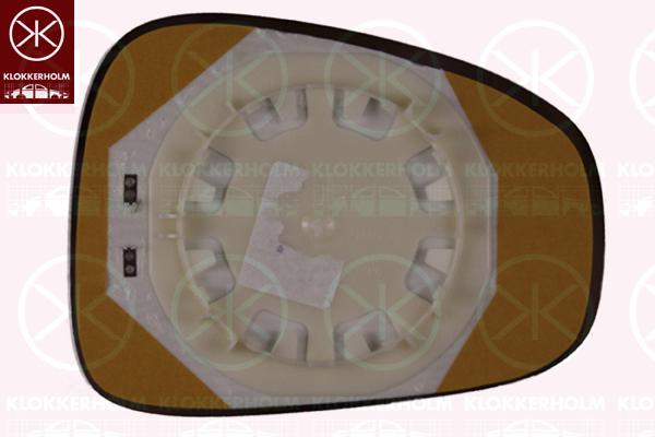 Mirror Glass, exterior mirror, OE-type, Blue-tinted, Left, Heatable, 0000050529395 (ALFAROME), 0000071754401 (ALFAROME), 71754401 (ALFAROME)