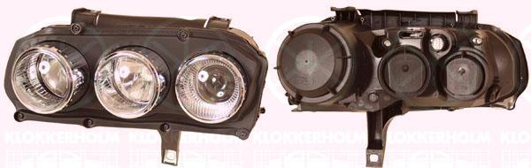 Priekinis žibintas, H7/H7, with motor for headlamp levelling, Left, Illuminance [lx]: 17.5, 0000060682089 (ALFAROME), 60682089 (ALFAROME)