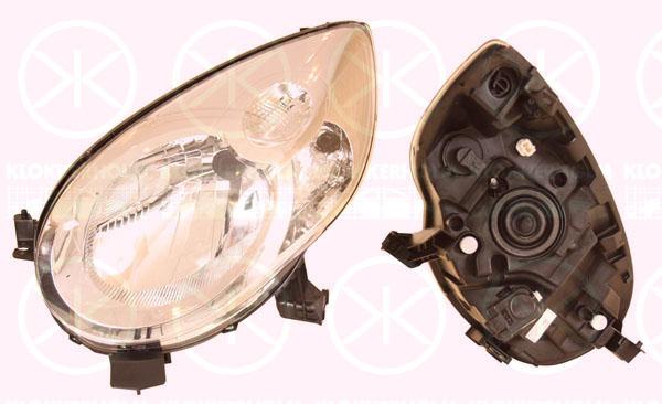 Headlight, H4, with motor for headlamp levelling, T.Y.C, Left, Illuminance [lx]: 17.5, 6208 72 (CITROEN)