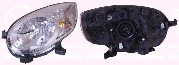 Headlight, H4, with motor for headlamp levelling, Valeo, Right, Illuminance [lx]: 17.5, 6206 72 (CITROEN)