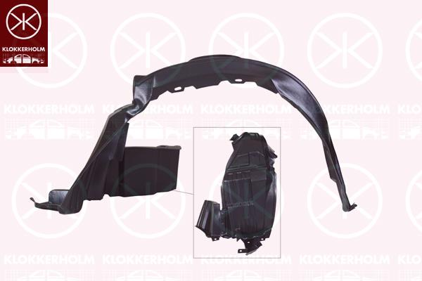 Liner, wheelhouse, petrol, Plastic, Diesel, Left Front, 53876 0H030 (TOYOTA), 7136 W3 (DS), 7136 W3 (CITROEN), 7136 Z4 (PEUGEOT), 7136 Z4 (DS), 7136 Z4 (CITROEN)