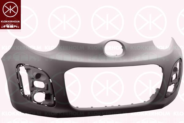 Bumper, Front, Smooth, with hole(s) for fog lights, 16 079 826 80 (DS), 16 079 826 80 (CITROEN), 1607982680 (PEUGEOT)