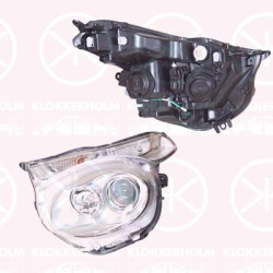 Headlight, Right, Illuminance [lx]: 17.5, H7/H7, with motor for headlamp levelling, Valeo, B000863480 (CITROEN)