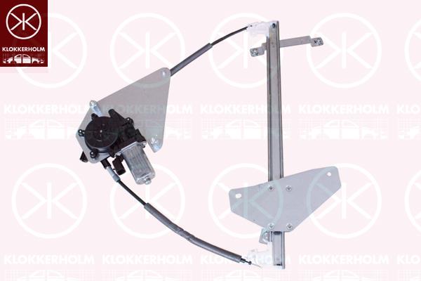 Window Regulator, 5-drs, with electric motor, Electric, Right Front, 69810 0H031 (TOYOTA), 69810 0H070 (TOYOTA), 69810 0H071 (TOYOTA), 69810 0H100 (TOYOTA), B0 008 482 80 (PEUGEOT), B0 008 482 80 (DS), B0 008 482 80 (CITROEN), B001019380 (PEUGEOT), B001019380 (DS), B001019380 (CITROEN)