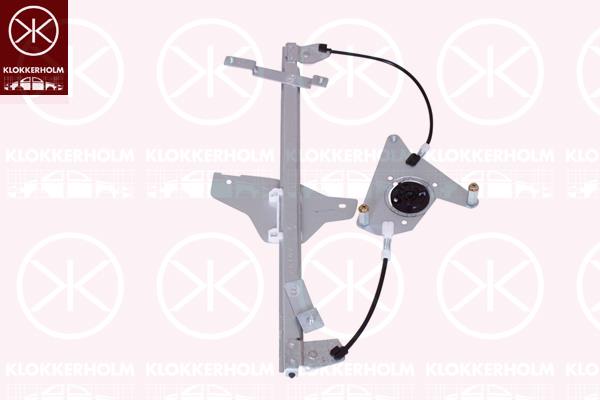 Window Regulator, 3-drs, without electric motor, Electric, Left Front, 69820 0H071 (TOYOTA), B001019980 (PEUGEOT), B001019980 (CITROEN)