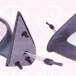 Exterior Mirror, w/primer, Control: cable pull, Convex, Left, 8148 XH (DS), 8148 XH (CITROEN), 8151 T7 (DS), 8151 T7 (CITROEN), 8152 34 (DS), 8152 34 (CITROEN)