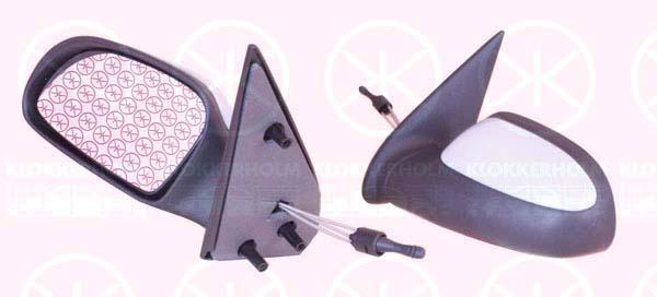 Exterior Mirror, w/primer, Control: cable pull, Convex, Right, 8148 XJ (DS), 8148 XJ (CITROEN), 8152 35 (CHEVROLE)