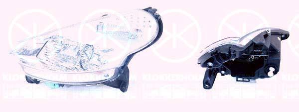 Headlight, Left, Illuminance [lx]: 12.5, H7/H1, Indicator Colour: Crystal clear, with motor for headlamp levelling, AL, 6204 ZL (DS), 6204 ZL (CITROEN)