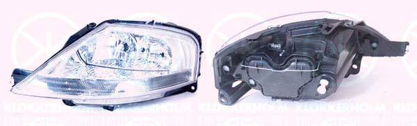 Headlight, H7/H1, with motor for headlamp levelling, AL, Right, Illuminance [lx]: 10, 6205 Z6 (DS), 6205 Z6 (CITROEN), 6205Z6 (DS), 6205Z6 (CITROEN), 6206 85 (DS), 6206 85 (CITROEN), 96381372 (DS), 96381372 (CITROEN)