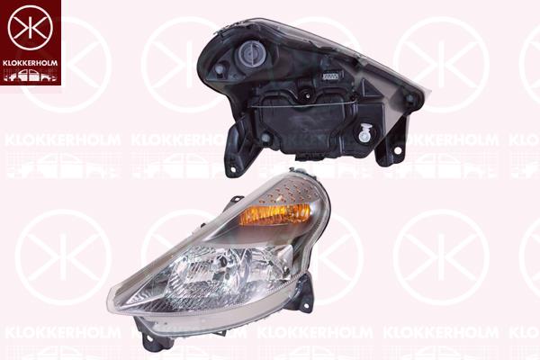 Headlight, Left, Illuminance [lx]: 12.5, H7/H1, Indicator Colour: yellow, with motor for headlamp levelling, AL, 6208 K8 (DS), 6208 K8 (CITROEN)