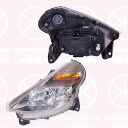 Headlight, Left, Illuminance [lx]: 12.5, H7/H1, Indicator Colour: yellow, with motor for headlamp levelling, AL, 6208 K8 (DS), 6208 K8 (CITROEN)