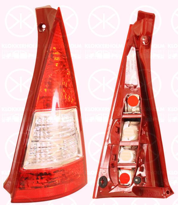 Tail Light Assembly, Right, Indicator Colour: white, with bulb holder, 6351 X5 (DS), 6351 X5 (CITROEN)