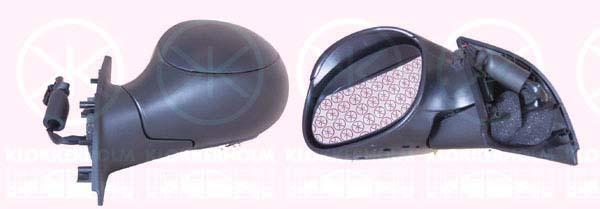 Exterior Mirror, for electric mirror adjustment, Convex, Right, Number of pins: 3, 8149 FK (DS), 8149 FK (CITROEN)