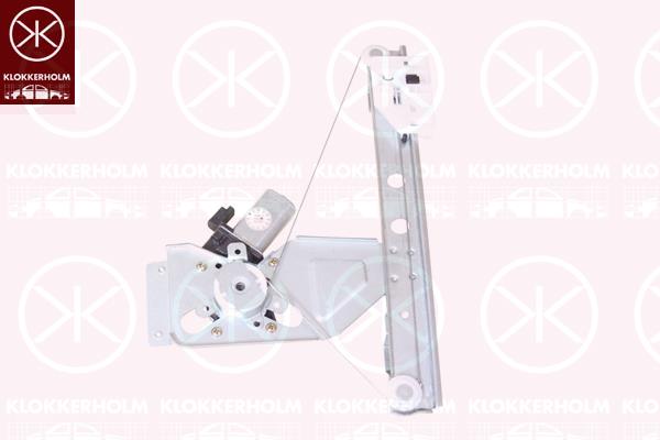 Window Regulator, OE-type, with electric motor, Electric, Left Rear, 9223 84 (DS), 9223 84 (CITROEN)