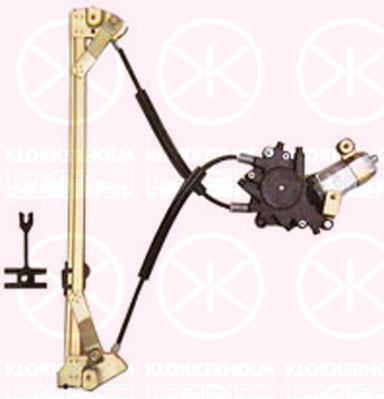 Window Regulator, 4-dr, with electric motor, without comfort function, Electric, Right Front, 9222 A1 (DS), 9222 A1 (CITROEN), 9222A1 (DS), 9222A1 (CITROEN), 96029377 (DS), 96029377 (CITROEN)