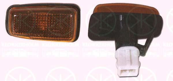 Direction Indicator, lateral installation, yellow, with bulb holder, 632545 (PEUGEOT), 632545 (CITROEN), 96137021 (DS), 96137021 (CITROEN), 9613702180 (FIAT)