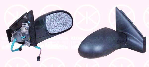 Exterior Mirror, w/primer, Blue-tinted, for electric mirror adjustment, Convex, Heatable, Right, 8149 JA (DS), 8149 JA (CITROEN), 8149Q9 (DS), 8149Q9 (CITROEN), 8152 56 (DS), 8152 56 (CITROEN)