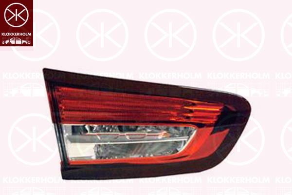 Tail Light Assembly, Left, Inner Section, with bulb holder, AL, 9686919980 (CITROEN), 98 031 680 80 (CITROEN), 9803168080 (DS)