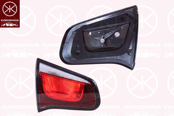 Tail Light Assembly, Left, Inner Section, without bulb holder, Valeo, 9803934380 (DS), 9803934380 (CITROEN)