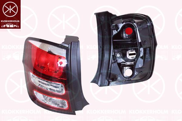 Tail Light Assembly, Left, Outer section, without bulb holder, 9803928880 (DS), 9803928880 (CITROEN)