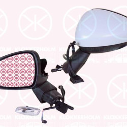 Exterior Mirror, Left, for electric mirror adjustment, Number of pins: 5, w/primer, Convex, 8152 J4 (DS), 8152 J4 (CITROEN), 8154 AQ (DS), 8154 AQ (CITROEN)