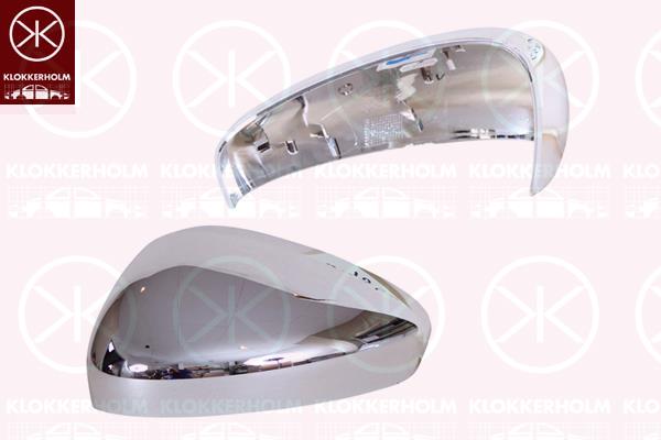 Housing, exterior mirror, Left, chrome, 8152 J6 (DS), 8152 J6 (CITROEN)