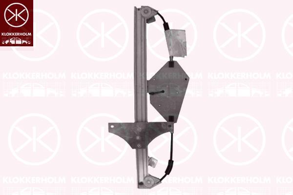 Window Regulator, without electric motor, Electric, Right Front, 9222 FQ (CITROEN), 98 026 173 80 (CITROEN)