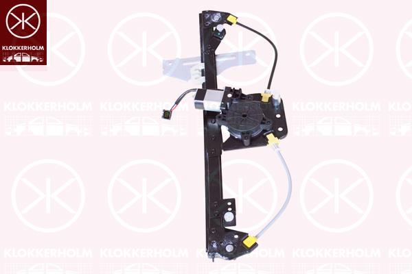 Window Regulator, with electric motor, Electric, Right Front, Number of pins: 2, 98 026 173 80 (CITROEN)