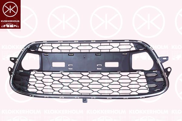 Ventilation Grilles, bumper, Front, chrome/black, Trim Level: sport, 7422 G4 (DS), 7422 G4 (CITROEN)