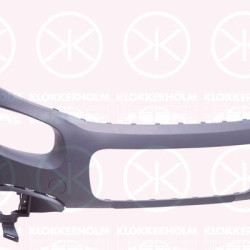 Bumper, w/primer, Front, with hole(s) for fog lights, Upper section, 1618082580 (CITROEN)