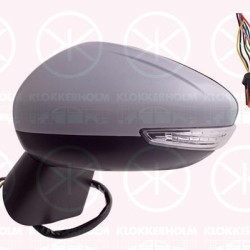 Exterior Mirror, Left, Electronically foldable, Number of pins: 10, with indicator, with reading light, Heatable, w/primer, Convex, 1609431380 (CITROEN), 98179855XT (CITROEN)