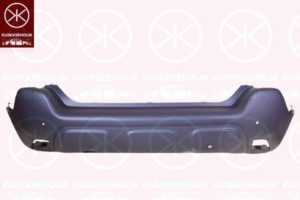 Bumper, Rear, Grained, with hole(s) for parking distance control, Number of bores: 4, 16 323 988 80 (CITROEN)