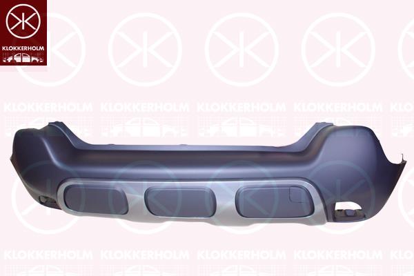 Bumper, Rear, with spoiler, 16 289 345 80 (CITROEN)