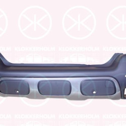 Bumper, with hole(s) for parking assistant system, Rear, with spoiler, Number of bores: 6, 1632593080 (CITROEN)