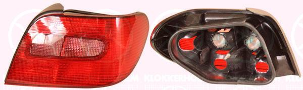 Tail Light Assembly, without bulb holder, Right, 6351 P0 (DS), 6351 P0 (CITROEN)