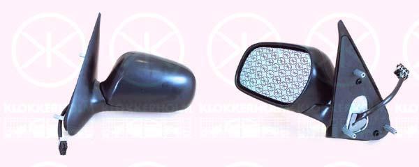 Exterior Mirror, Blue-tinted, for electric mirror adjustment, Convex, Heatable, Right, Number of pins: 5, Connector Shape: rectangular, 8148 TJ (DS), 8148 TJ (CITROEN)