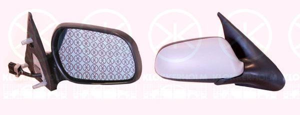 Exterior Mirror, w/primer, Blue-tinted, for electric mirror adjustment, Aspherical, Heatable, Left, Number of pins: 5, Connector Shape: rectangular, 8148 TG (DS), 8148 TG (CITROEN)