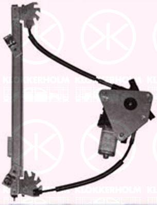 Window Regulator, with electric motor, Electric, Right Rear, 9223 67 (DS), 9223 67 (CITROEN), 922367 (DS), 922367 (CITROEN)