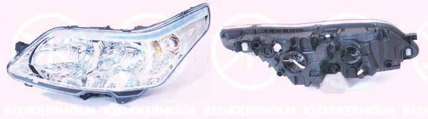 Headlight, H7/H1, with motor for headlamp levelling, Valeo, Left, Illuminance [lx]: 17.5, 6208 53 (DS), 6208 53 (CITROEN), 6208 L4 (DS), 6208 L4 (CITROEN), 620853 (DS), 620853 (CITROEN)